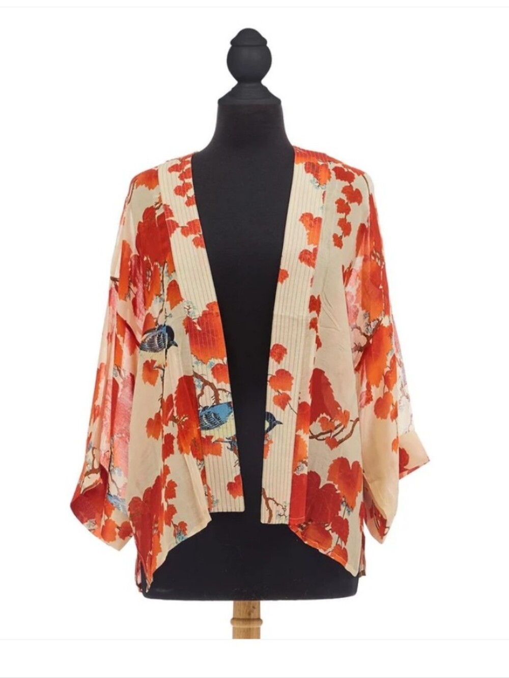 One Hundred Stars Acer Blossom Branch Short Kimono